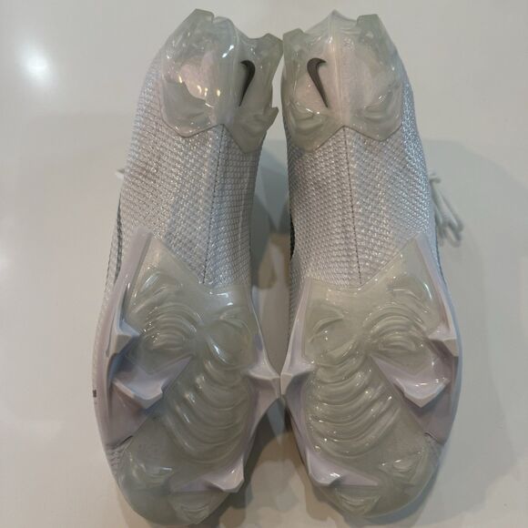Nike Men Sz 7.5 Vapor Edge Pro 360 White Chrome Silver Football Cleat AO8277-108 main image 9